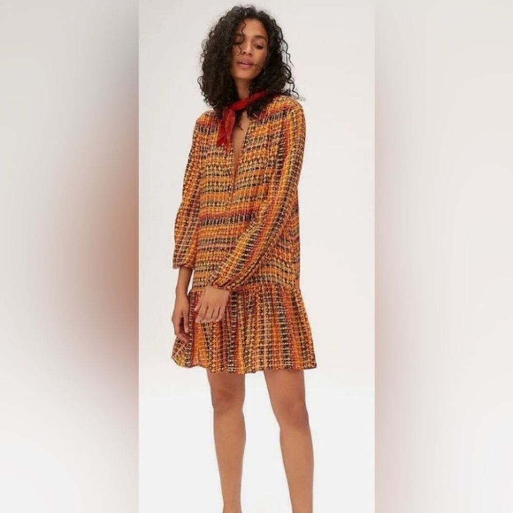 Anthropologie Saturday Sunday Tunic Mini Dress Cottagecore Boho Bohemian Sz Sm - Picture 3 of 10